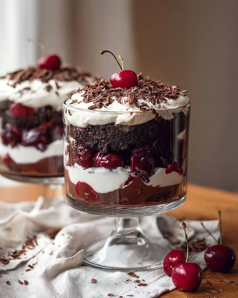 Mini Black Forest Trifles: 20-Min No-Bake Bliss 3 Mini Black Forest Trifles - detail 1
