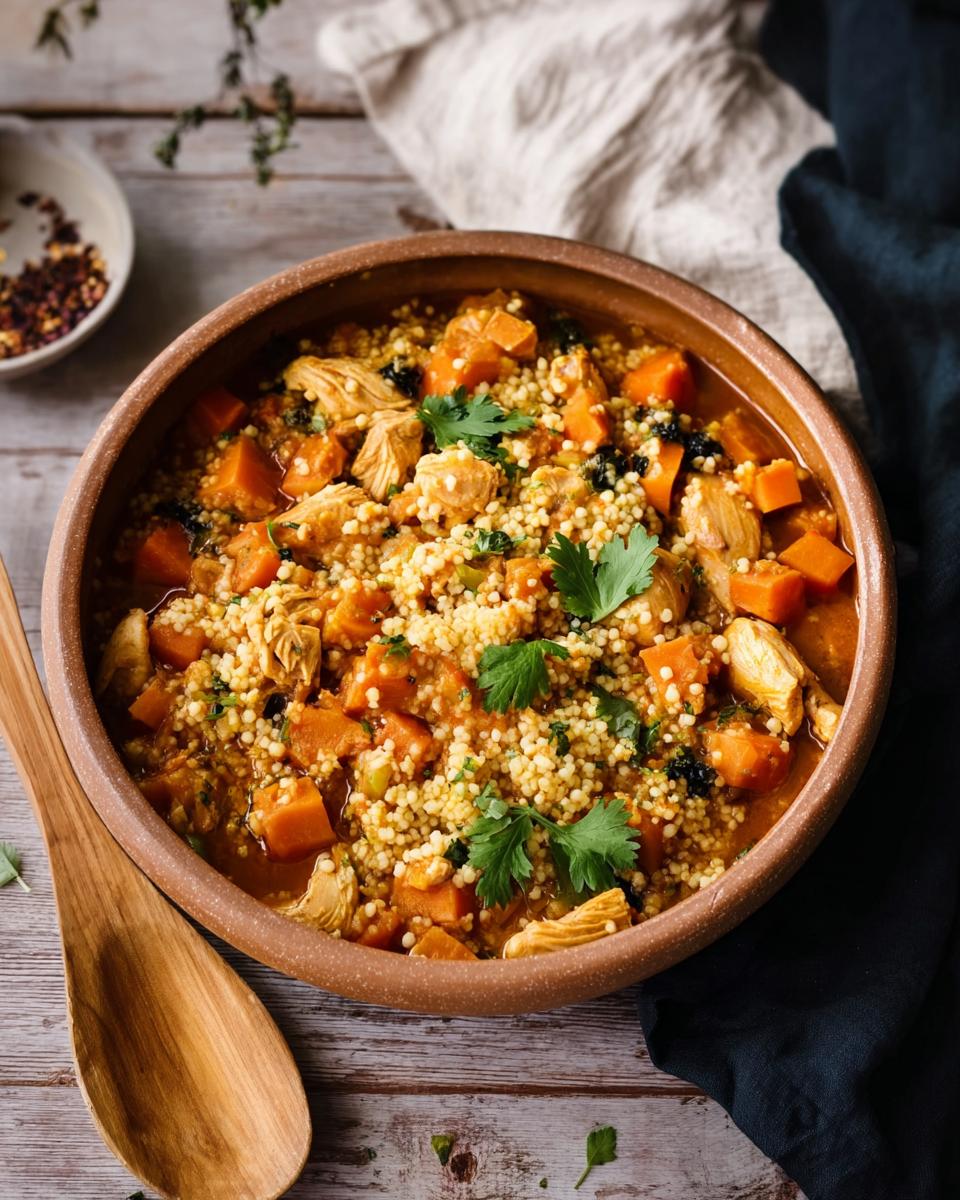 One Pot Moroccan-Spiced Chicken Stew with Sweet Potato & Couscous 3 One Pot Moroccan-Spiced Chicken Stew with Sweet Potato & Couscous - detail 1