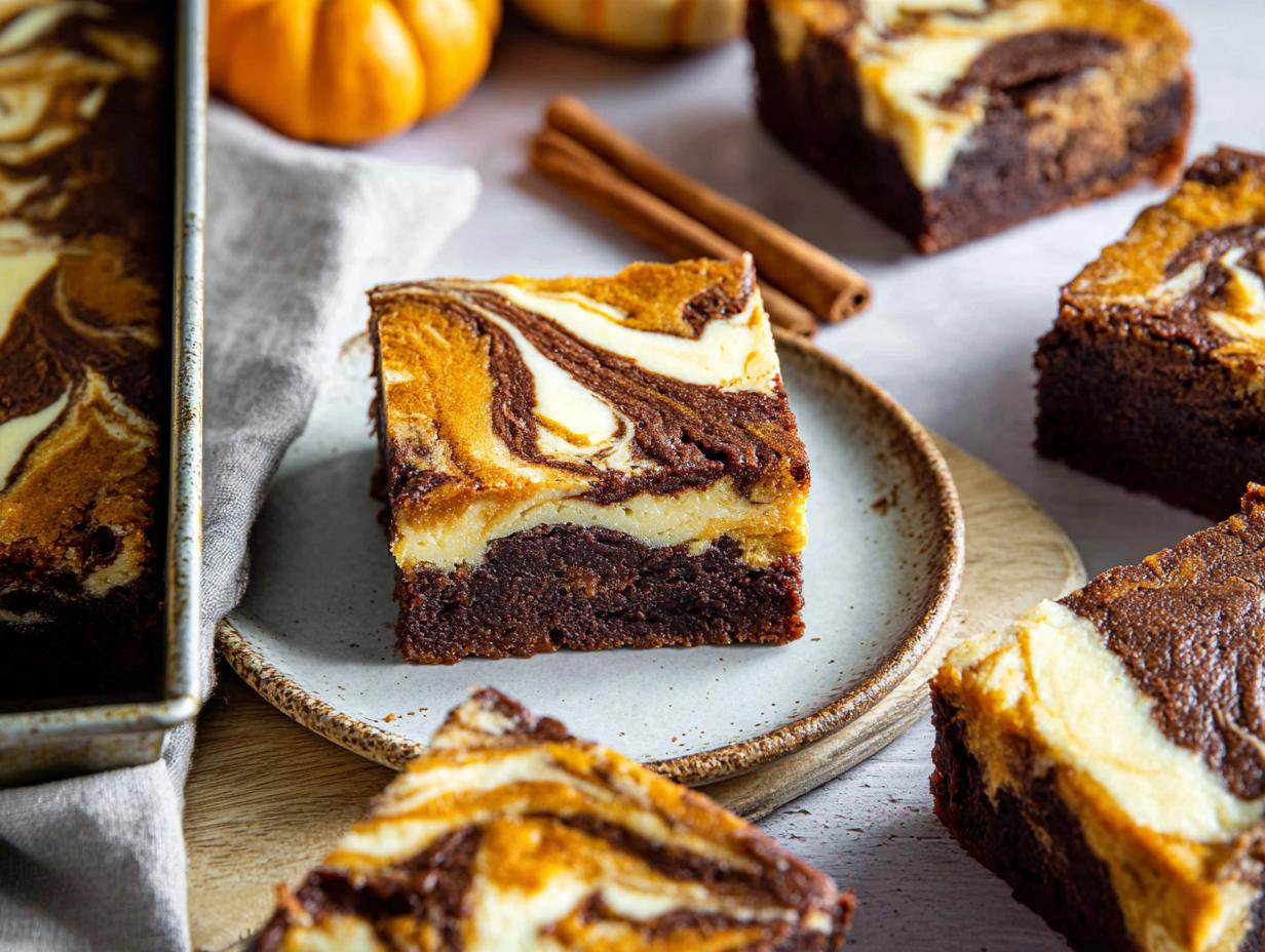 Pumpkin Cheesecake Brownies