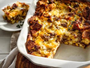 Home 11 Savory Apple, Cheddar & Turkey Breakfast Strata