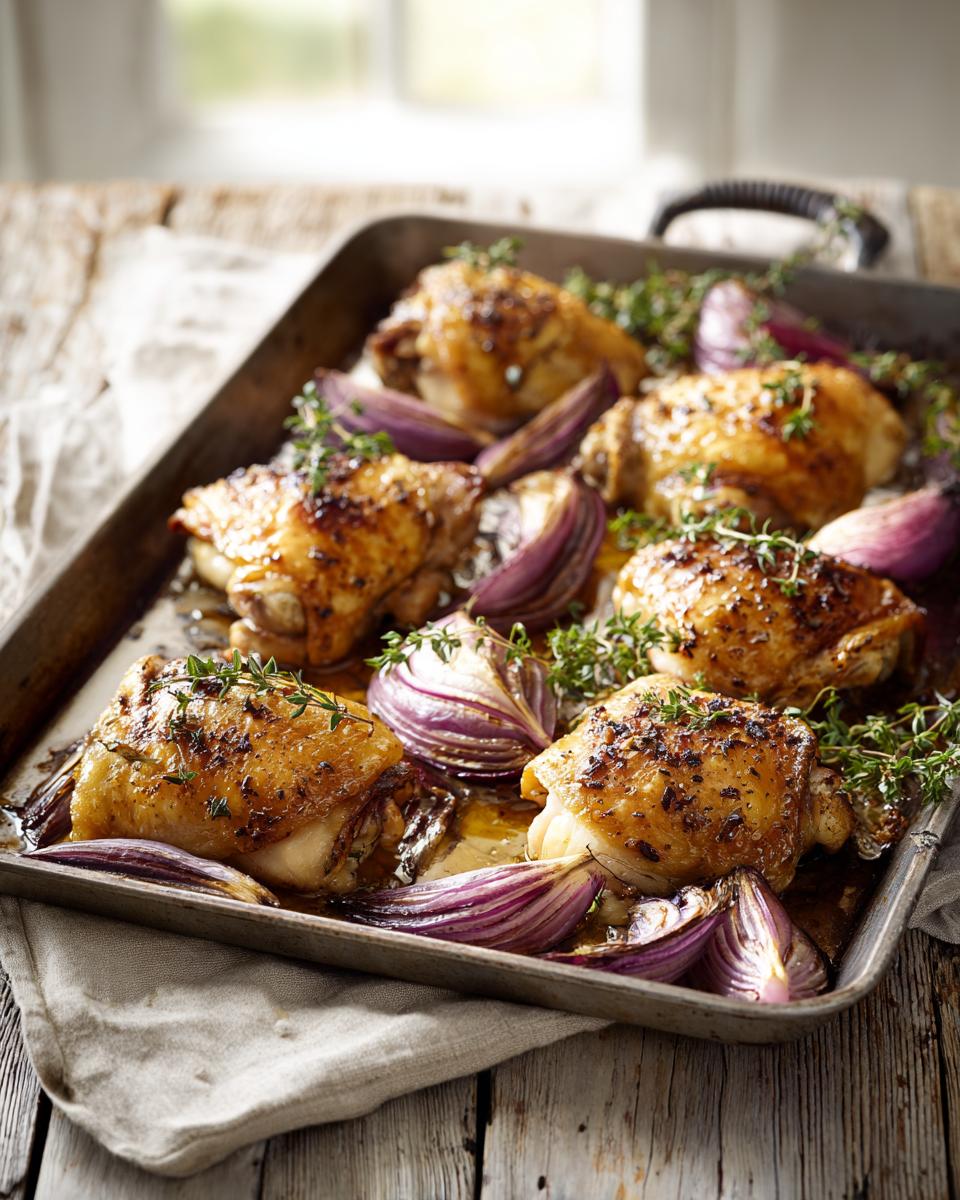 Sheet-Pan Roasted Red Onion Chicken: 1 Pan Crispy & Juicy 3 Sheet-Pan Roasted Red Onion Chicken - detail 1