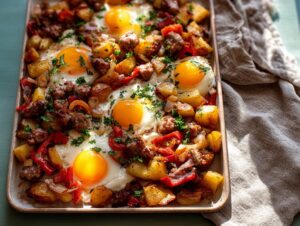 Sheet Pan Sausage Breakfast Hash