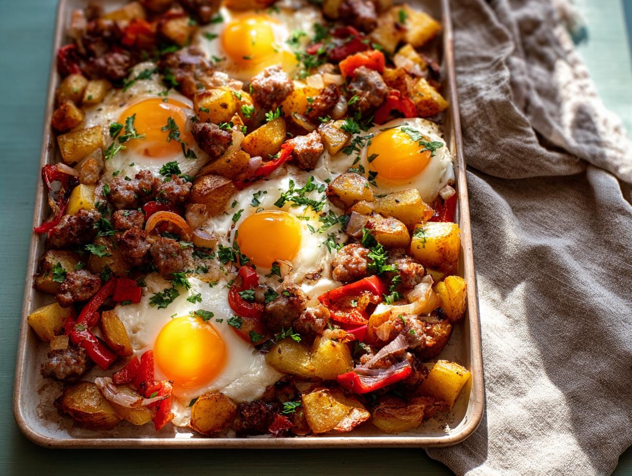 Sheet Pan Sausage Breakfast Hash