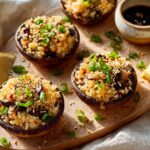 30-Minute Irresistible Stuffed Mushroom Crispy Rice Cups 4 Stuffed Mushroom Crispy Rice Cups