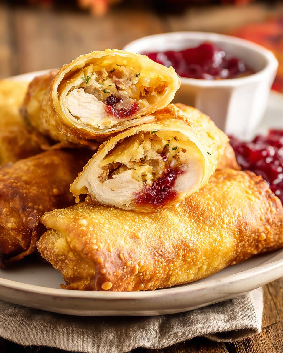 3-Step Thanksgiving Egg Rolls: Crispy & Delicious 3 Thanksgiving Egg Rolls - detail 1