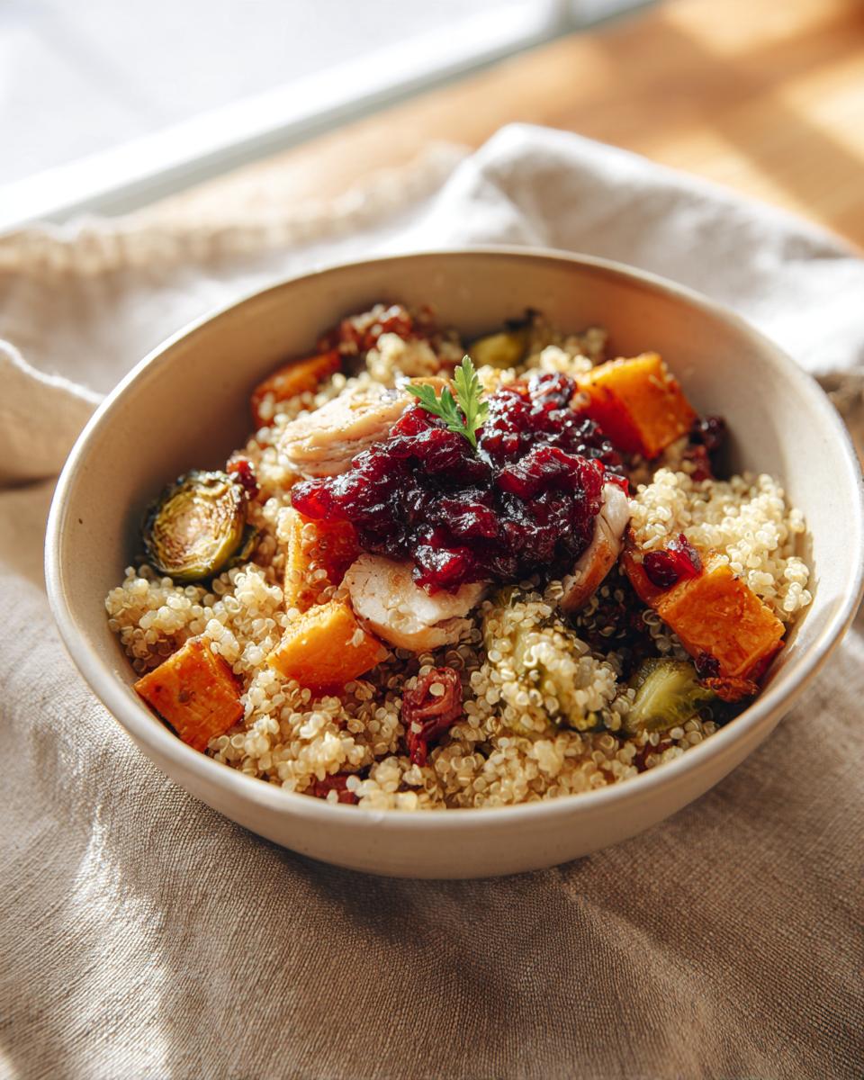Thanksgiving Grain Bowls with Turkey & Cranberry 1-Bowl 3 Thanksgiving Grain Bowls with Turkey & Cranberry - detail 1